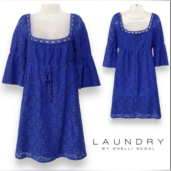 Laundry By Shelli Segal | Dresses | Xs Laundry Shelli Segal Blue Eyelet Lace Empire Waist Square Neck Dress | Poshmark Laundry By Shelli Segal | Dresses | Xs Laundry Shelli Segal Blue Eyelet Lace Empire Waist Square Neck Dress | Poshmark